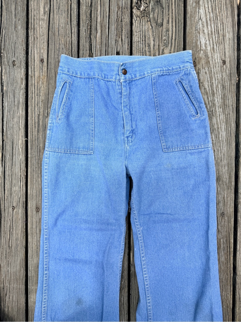 Vintage 1970s Sportswear International Denim Bell Bottom Jeans - Picture 5 of 11